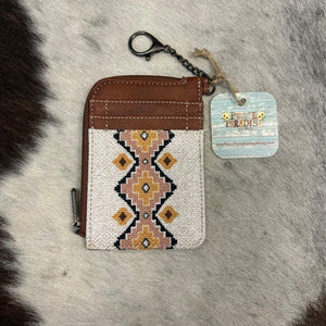 Cream Aztec wallet