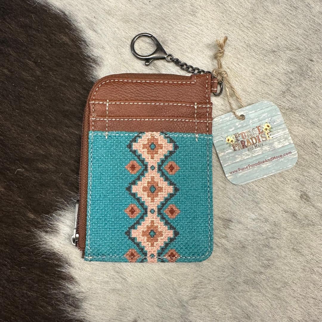 Turquoise Aztec wallet