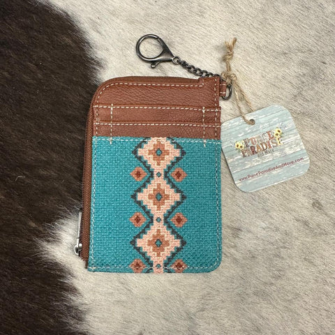 Turquoise Aztec wallet